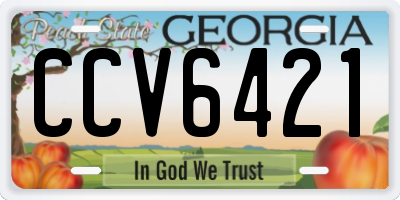 GA license plate CCV6421
