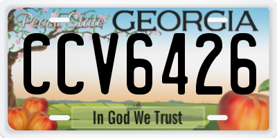 GA license plate CCV6426