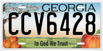 GA license plate CCV6428