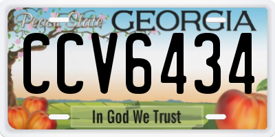 GA license plate CCV6434