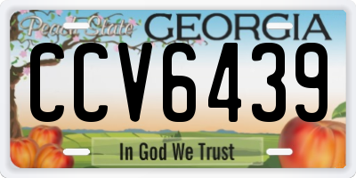GA license plate CCV6439