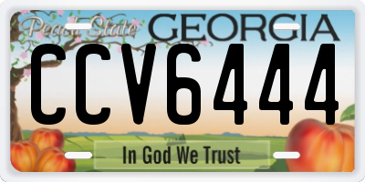 GA license plate CCV6444