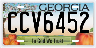 GA license plate CCV6452