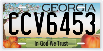 GA license plate CCV6453