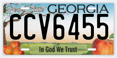GA license plate CCV6455