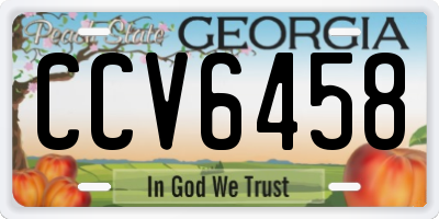 GA license plate CCV6458