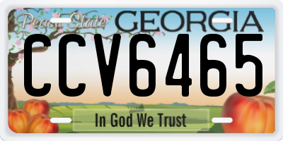 GA license plate CCV6465