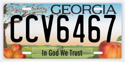 GA license plate CCV6467