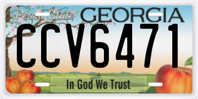 GA license plate CCV6471