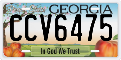 GA license plate CCV6475