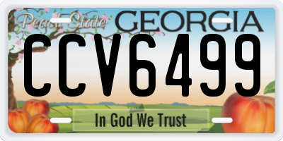 GA license plate CCV6499