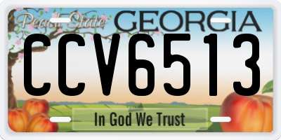 GA license plate CCV6513
