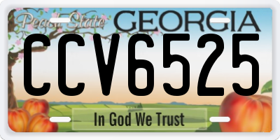 GA license plate CCV6525