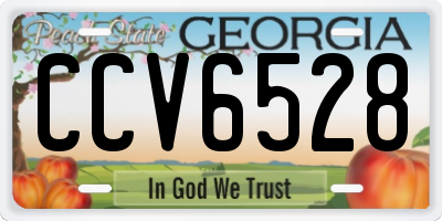 GA license plate CCV6528