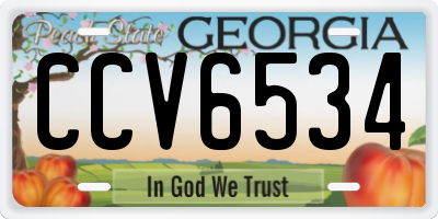 GA license plate CCV6534