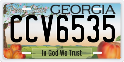 GA license plate CCV6535