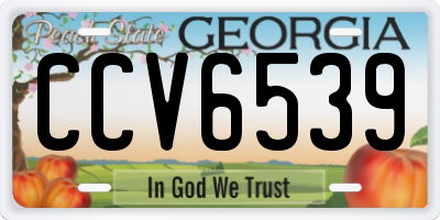 GA license plate CCV6539