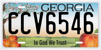 GA license plate CCV6546
