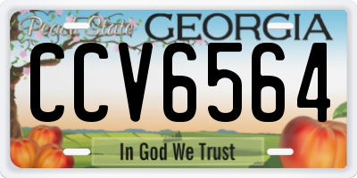 GA license plate CCV6564