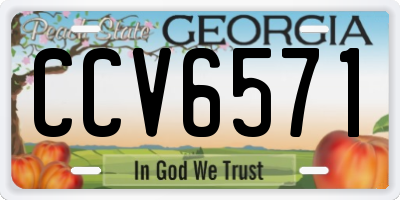 GA license plate CCV6571