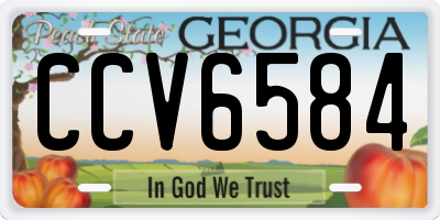 GA license plate CCV6584