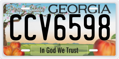 GA license plate CCV6598