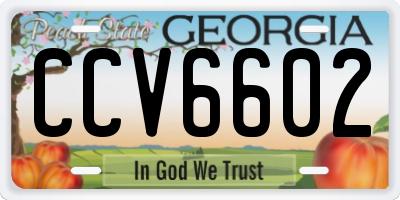 GA license plate CCV6602