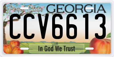 GA license plate CCV6613