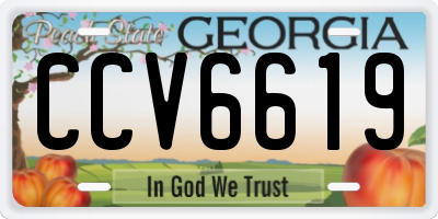 GA license plate CCV6619