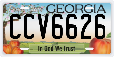 GA license plate CCV6626