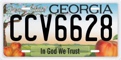 GA license plate CCV6628
