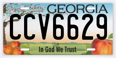 GA license plate CCV6629