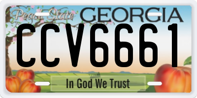 GA license plate CCV6661