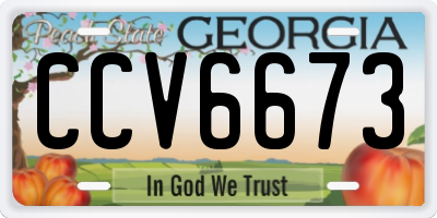 GA license plate CCV6673