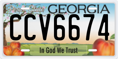 GA license plate CCV6674