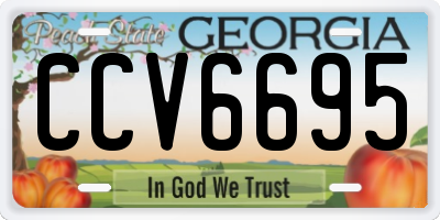 GA license plate CCV6695