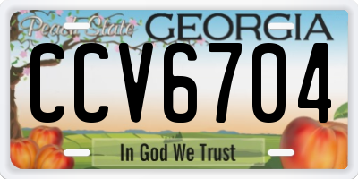 GA license plate CCV6704