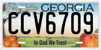 GA license plate CCV6709