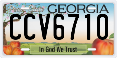 GA license plate CCV6710