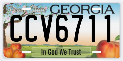GA license plate CCV6711