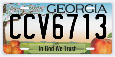 GA license plate CCV6713