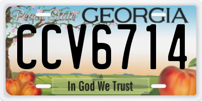 GA license plate CCV6714