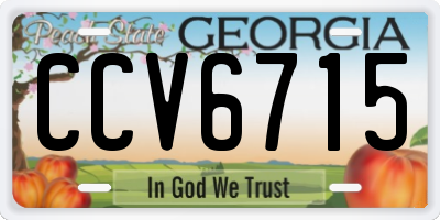 GA license plate CCV6715