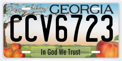 GA license plate CCV6723