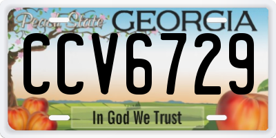 GA license plate CCV6729