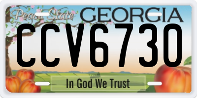 GA license plate CCV6730
