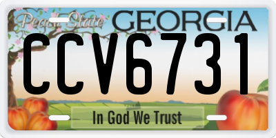 GA license plate CCV6731
