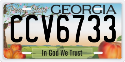 GA license plate CCV6733