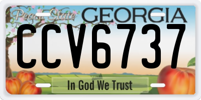 GA license plate CCV6737