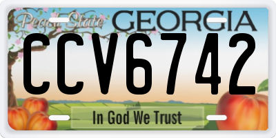 GA license plate CCV6742